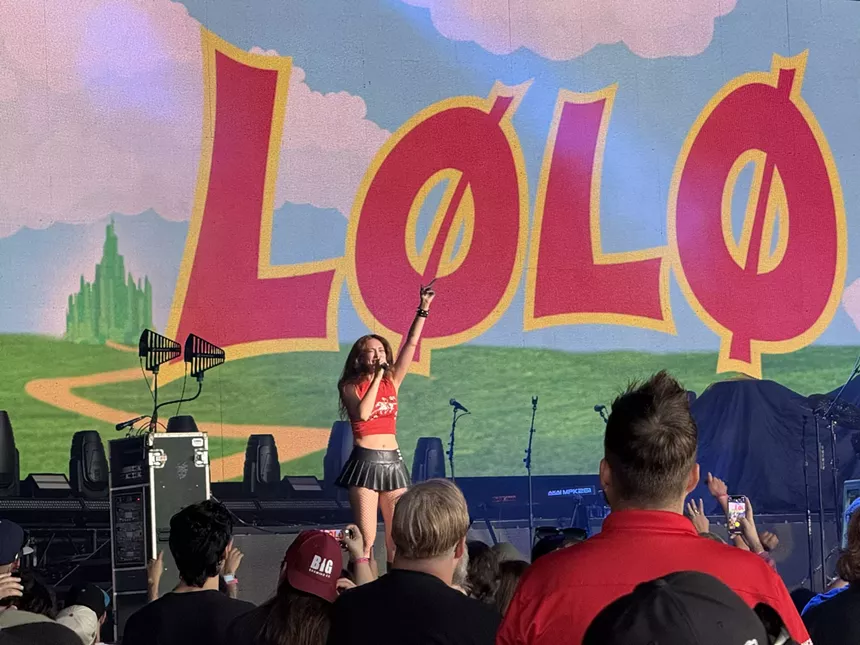 Woman performing on stage