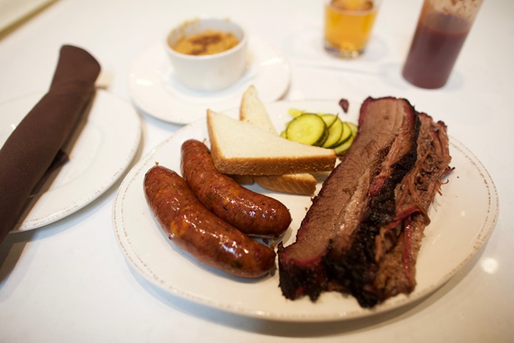 Safe to say, we're fans of the meats at Smoky Rose, including their lean brisket and jalapeño cheese sausage. - CHRIS WOLFGANG