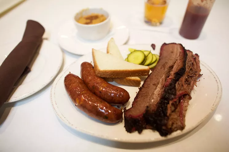 Safe to say, we're fans of the meats at Smoky Rose, including their lean brisket and jalapeño cheese sausage. - CHRIS WOLFGANG