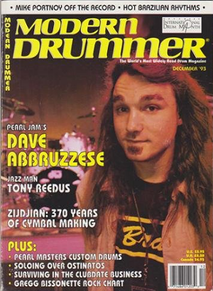 Abbruzzese on the cover of Modern Drummer in '93. He was kicked out of the band the following year. - AMAZON