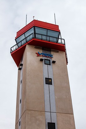 The Greater Waco Chamber of Commerce and TSTC are hoping this ATC tower will one day coordinate the takeoff and landing of spaceplanes. - JOE GRIFFIN