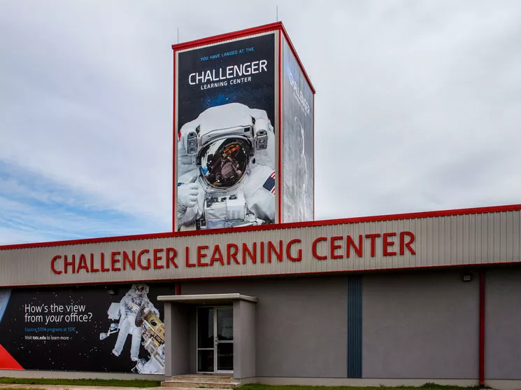 The Challenger Center, opened in 2016, offers simulated space missions for 5th to 12th grade students. Teaching math and science to students is an imperative for economic developers luring aerospace companies. - JOE GRIFFIN