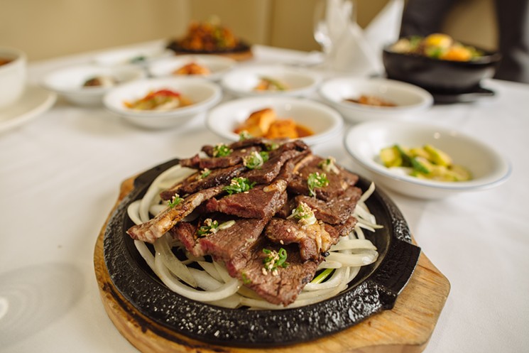 Lunch special No. 3, the daeji bulgogi at Sura Korean Bistro - KATHY TRAN