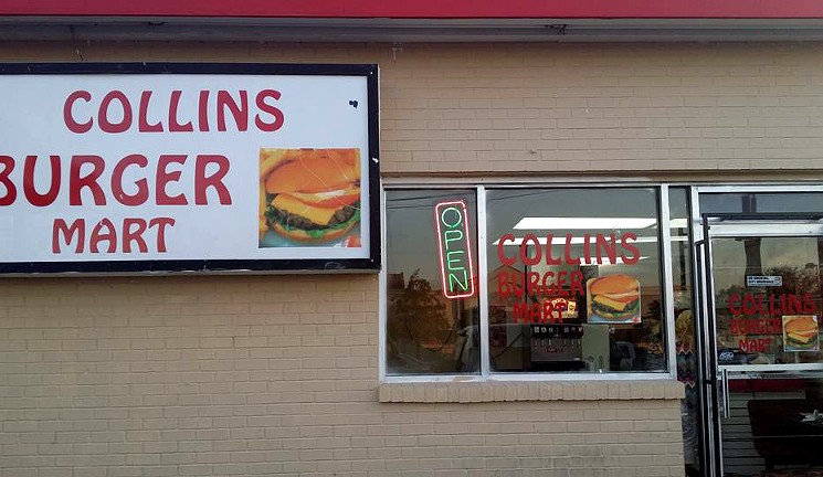 This burger joint inside a gas station is the unofficial king of Arlington drive-ins. - COURTESY OF  COLLINS BURGER MART