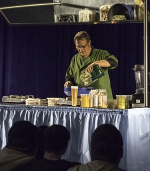 Chef Scott Jones leading an Irish food cooking demo at the 2015 North Texas Irish Festival. - BUD BARLOW