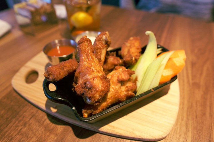 "Naked" wings at Public School 972 get high marks for their simplicity. - CHRIS WOLFGANG