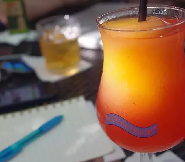 The Grapevine's patio begs for a frozen cocktail, so why not mix a couple of them up? - SUSIE OSZUSTOWICZ
