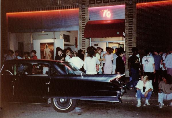 The scene outside Theatre Gallery in Deep Ellum in 1984. - COURTESY JEFFREY LILES