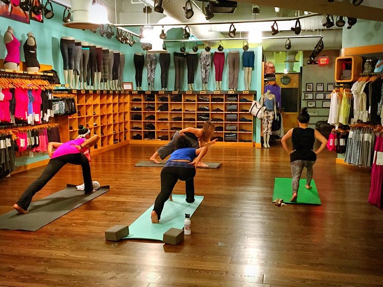 A class inside a Lululemon store. The offerings at each store vary. - VIA LULULEMON ON FACEBOOK