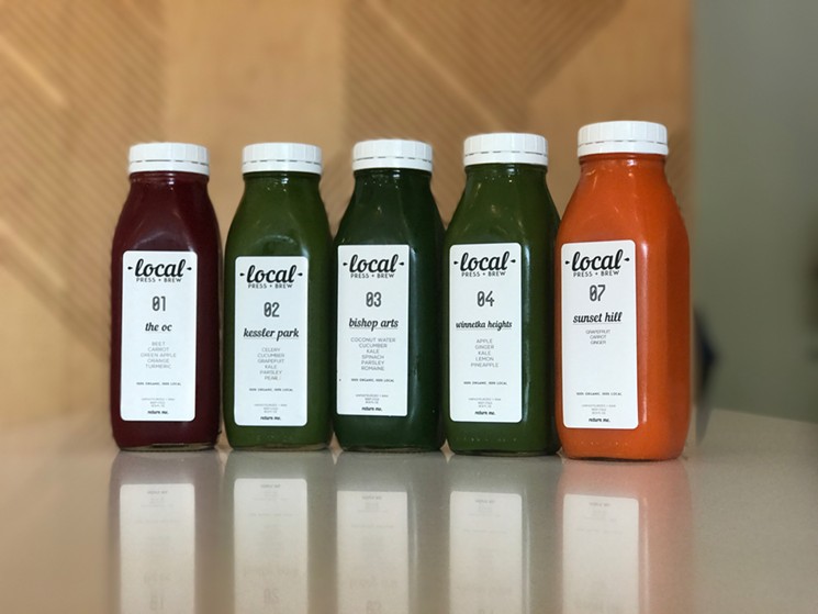 Cold-pressed organic juice makes up about 60 percent of Local Press' revenue, Ben Johnson says, and he's hoping you'll soon be able to find their juices at more cafes around the city. - BETH RANKIN