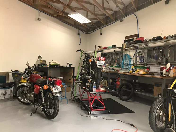 In the space next door to Local Press + Brew, Ben and Tiffany Johnson are about to open Local Moto, a vintage motorcycle repair shop that will also sell coffee and beer and serve as an extension of their Oak Cliff cafe. - BETH RANKIN