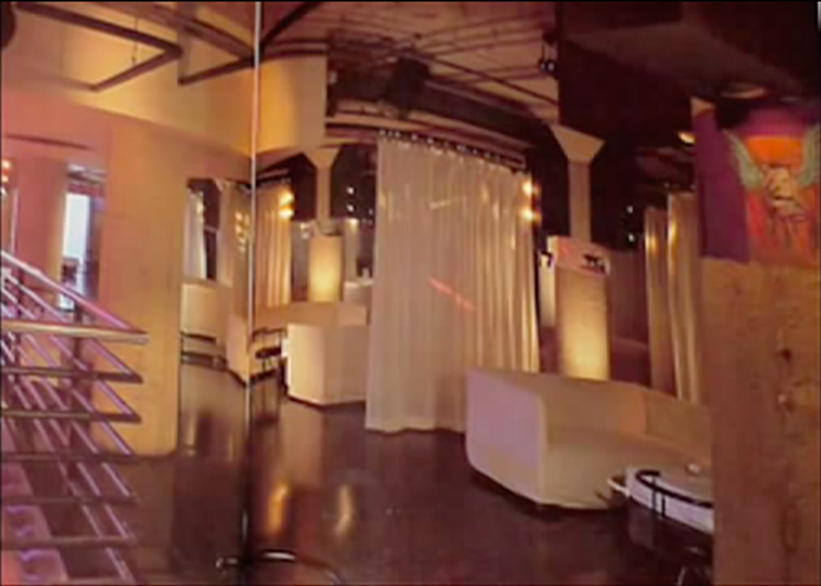 Starck Club had long, flowing curtains and huge, elegant bathrooms — yes, people were doing coke and making out in them. - YOUTUBE SCREENSHOT