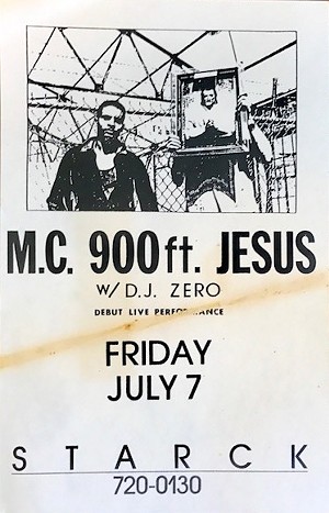 A flier from MC900's first show - BUCKS BURNETT
