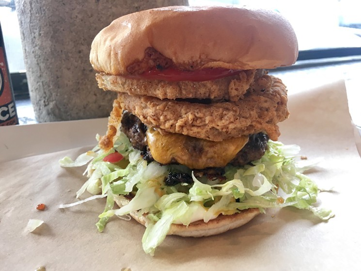 The double onion ring burger at Digg's Tacos is underrated. - NICK RALLO