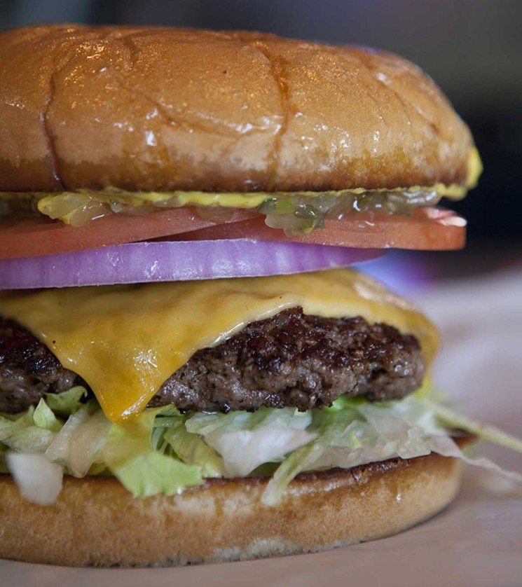 Maple & Motor makes a fine $8 burger. - OBSERVER FILE PHOTO