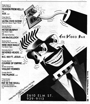 An ad for Video Bar ran in the Observer in 1990. - DALLAS OBSERVER