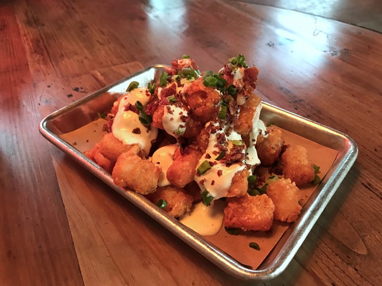 Easy Slider's tots are a damn fine way to start a meal. - BETH RANKIN