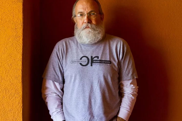 Community activist John Fullinwider, part of a coalition that urged city leaders to move faster on the removal of symbols of white supremacy, has high praise for both City Council member Philip Kingston and council member Dwaine Caraway. - MARK GRAHAM