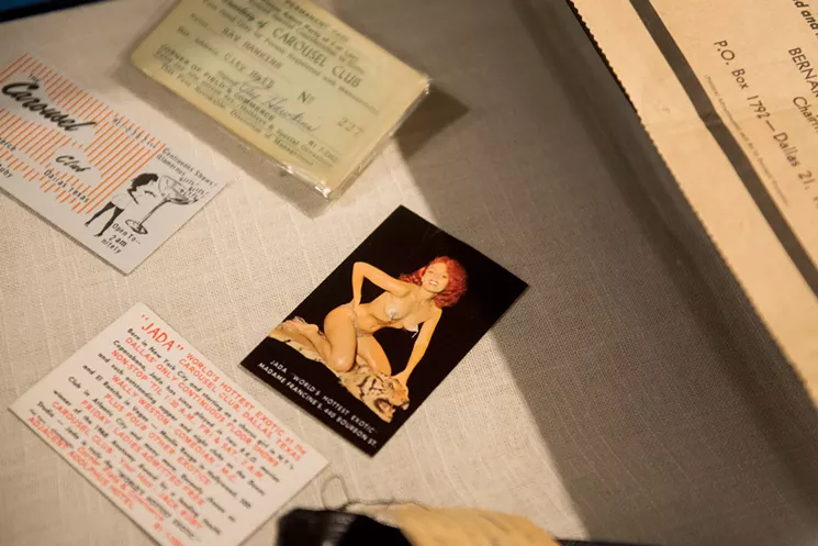 From the district attorney's files: An advertising card from the Carousel Club Jack Ruby had in his pocket when he shot Lee Harvey Oswald. - BRIAN MASCHINO