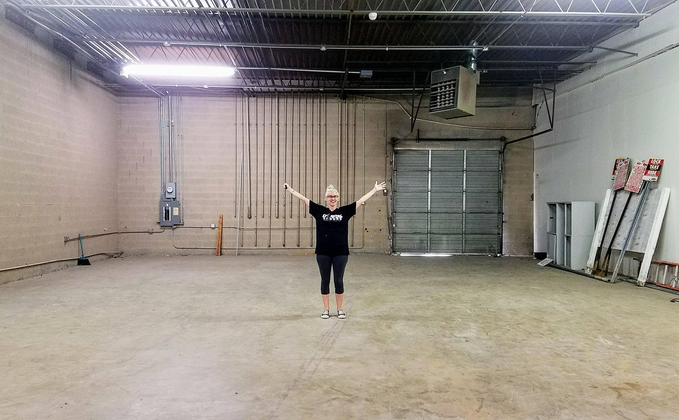Lindsay Goldapp, Stomping Ground's executive director, shows off the 4,200-square-foot space that she and her team hope to turn into a theater.
