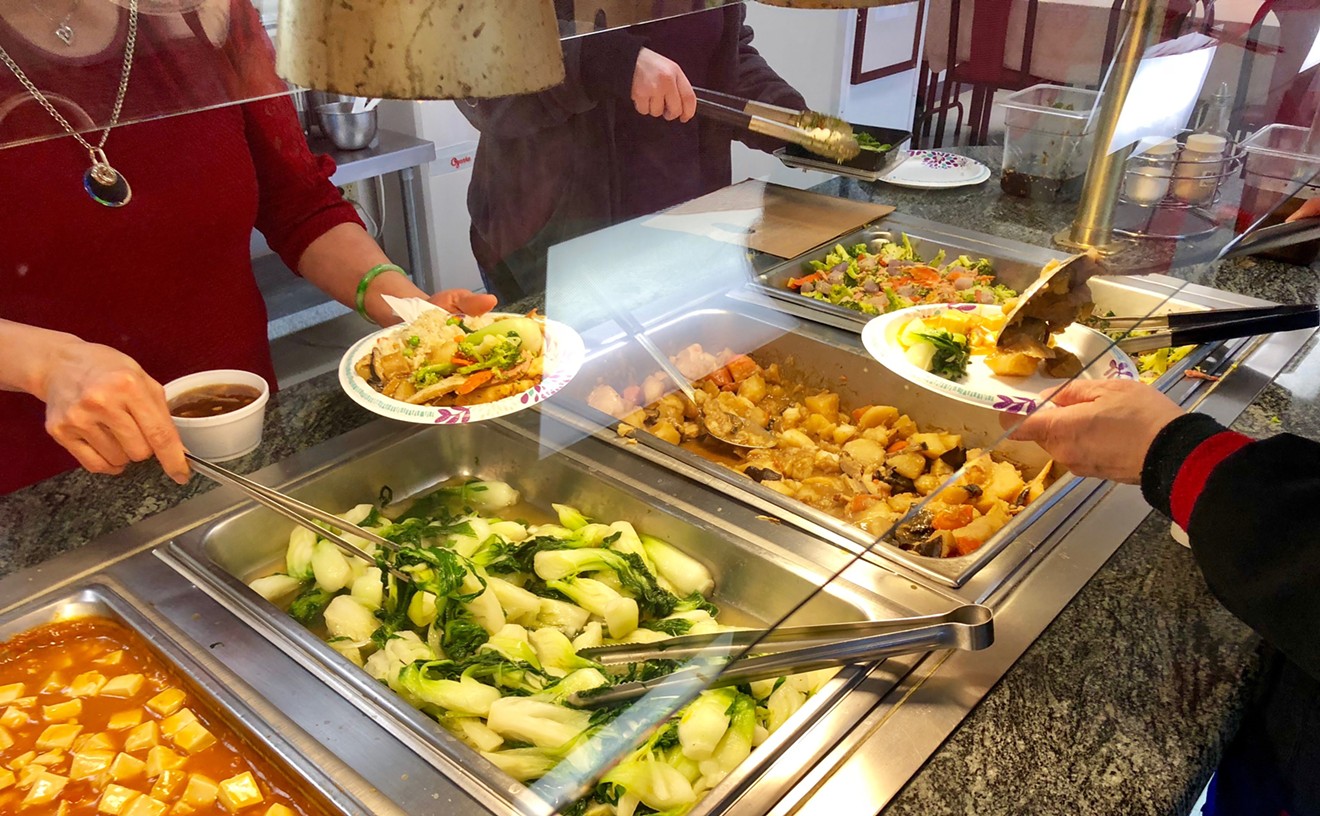 The International Buddhist Progress Society's vegan buffet gives vegetarians and vegans a quick $6 lunch option.