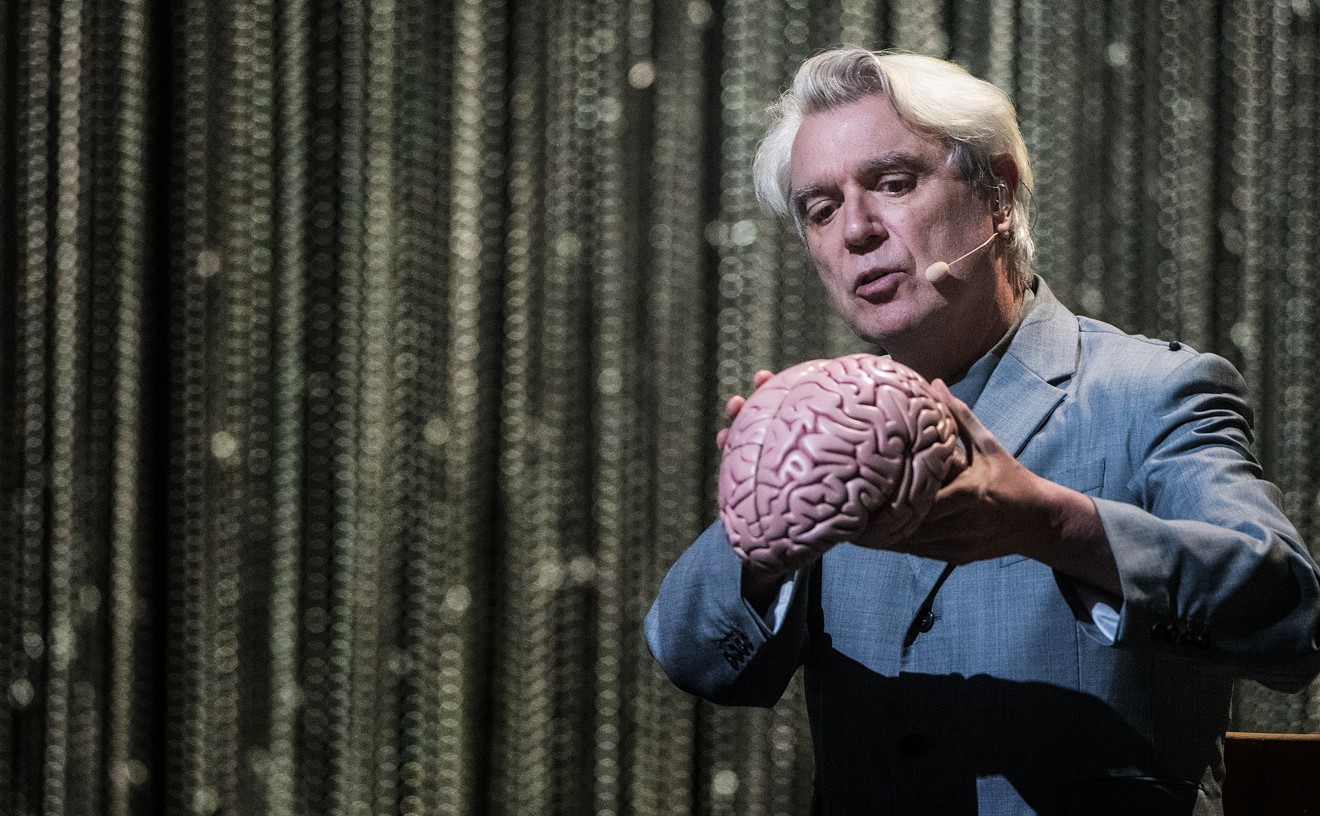David Byrne singing to a brain.