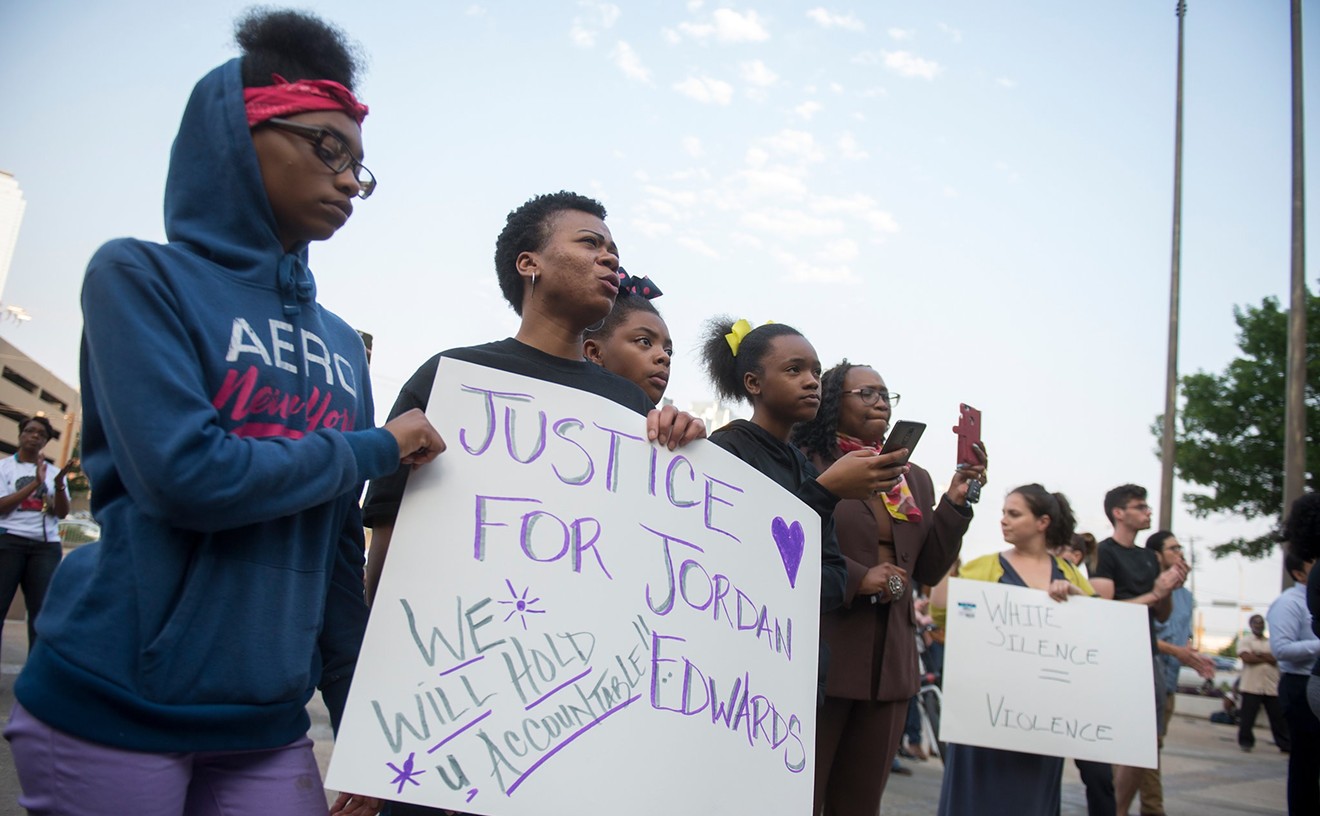 Protesters call for justice for Jordan Edwards in 2017.
