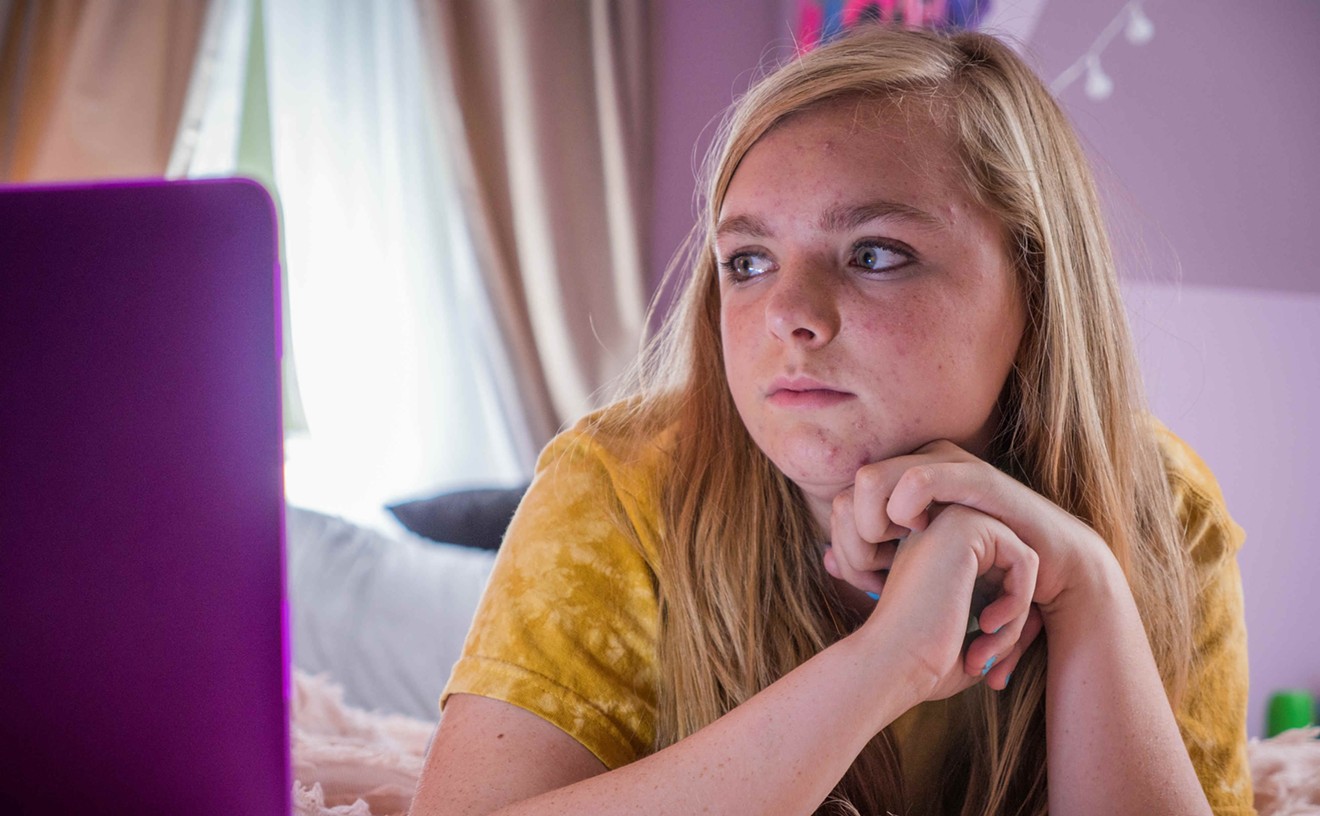 Elsie Fisher plays Kayla, a student with practically no friends who still longs to be in with the cool crowd, in Eighth Grade, YouTube star Bo Burnham's directorial debut