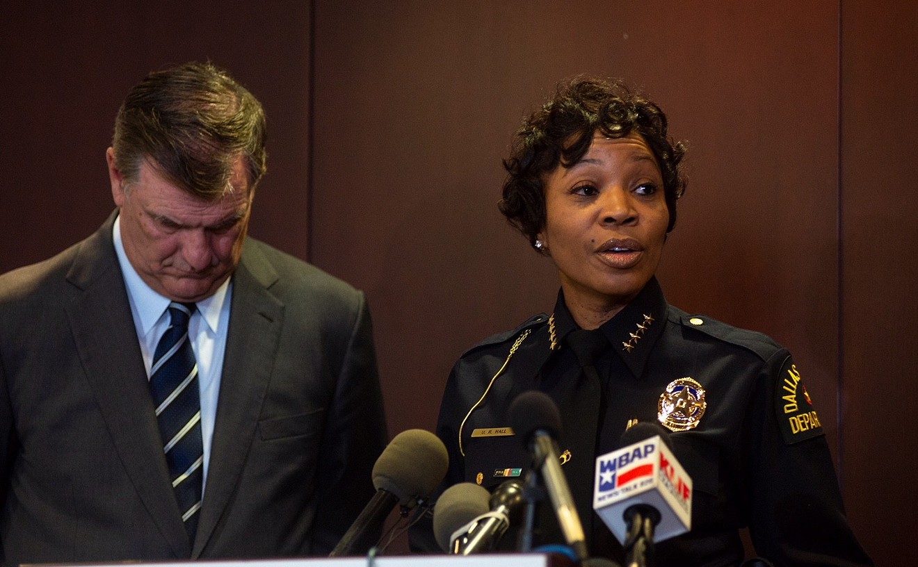 Many of the police morale problems caused two years ago by former Mayor Mike Rawlings, left,  in pension negotiations have lingered and made things harder for Chief Renee Hall, right, who wasn’t even here then.