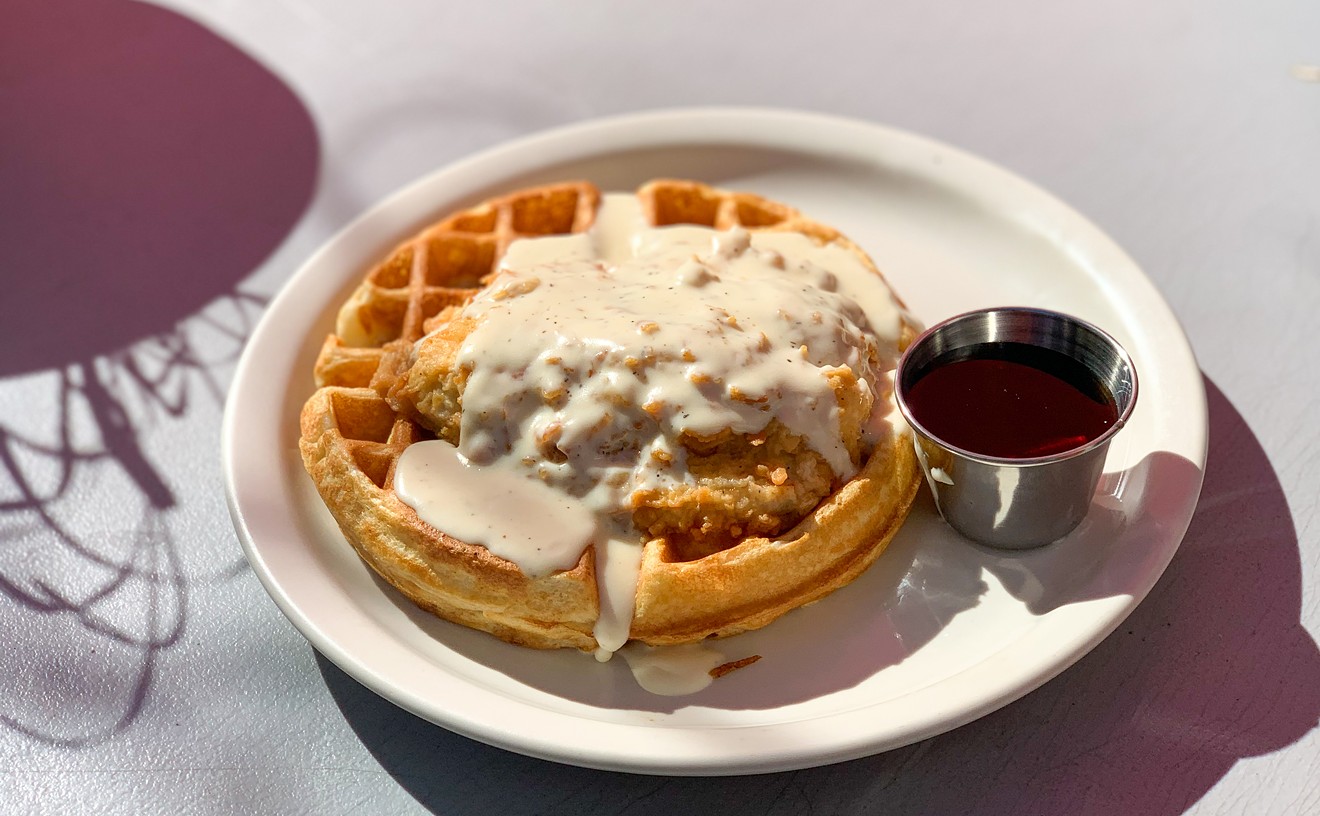 Above-average chicken on a waffle