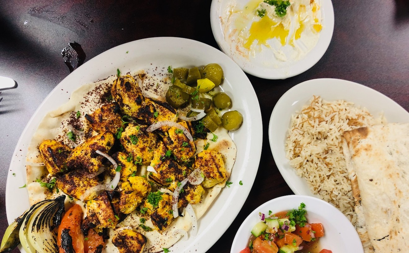 Chicken shish tawook at Fattoush in Pantego