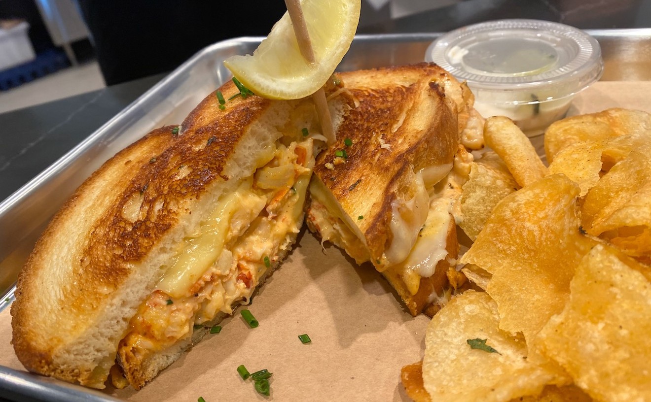 Lobster grilled cheese sandwich