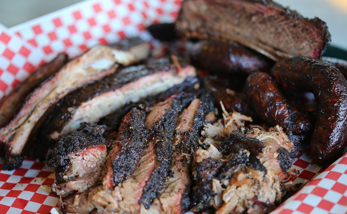 Brisket, ribs and sausage from Pecan Lodge