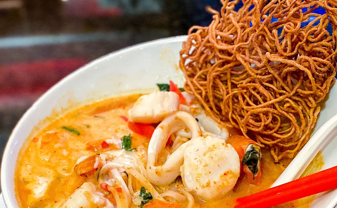 Thai Spice's ocean curry is loaded with a wide variety of seafood.