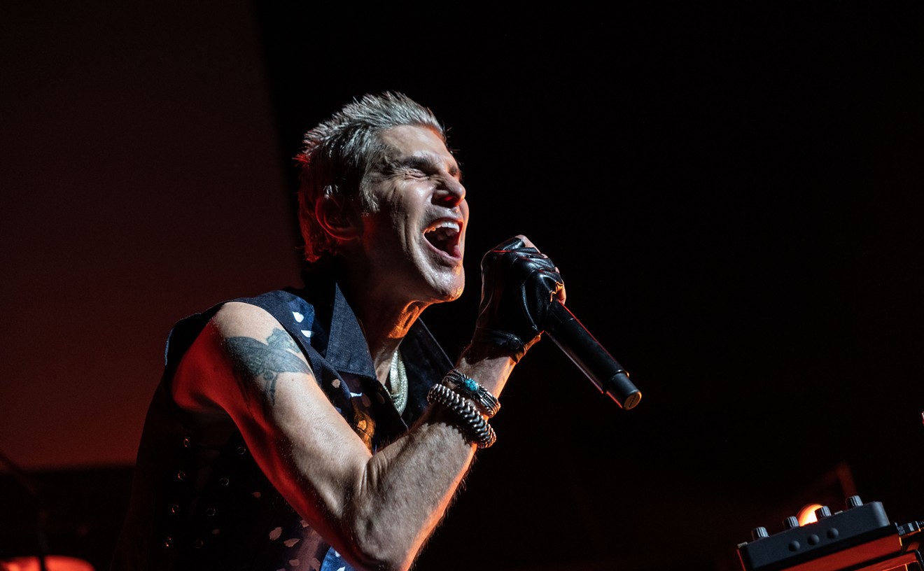 Perry Farrell from Jane's Addiction gave his all during Sunday night's show in Dallas.