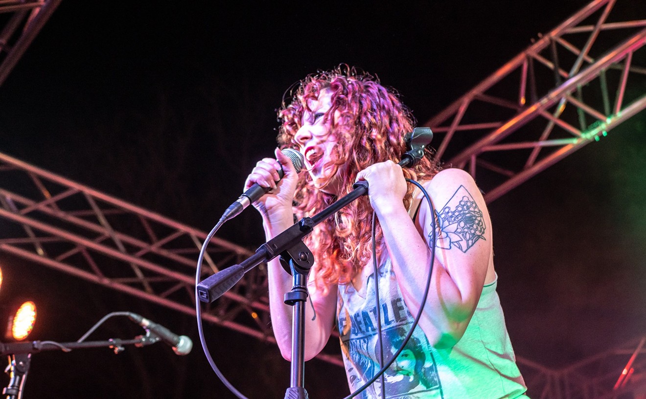 Kitty Holt from The Red Death performing at She-Rock in 2019.
