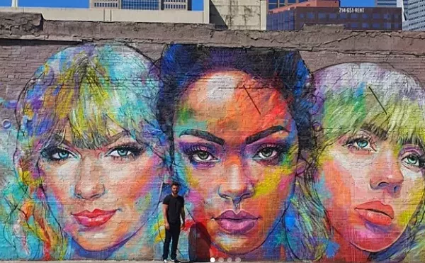 A Mural of Taylor Swift, Rihanna and Billie Eilish Pops Up on Dallas' Elm Street