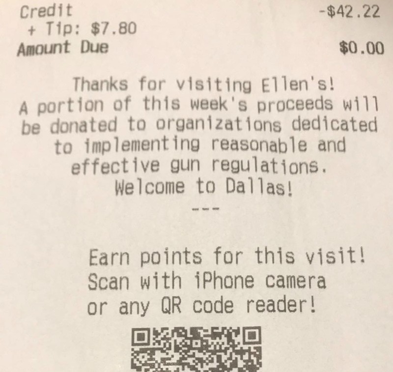 During NRA Convention in Dallas, West End Restaurant Ellen's Leaves a