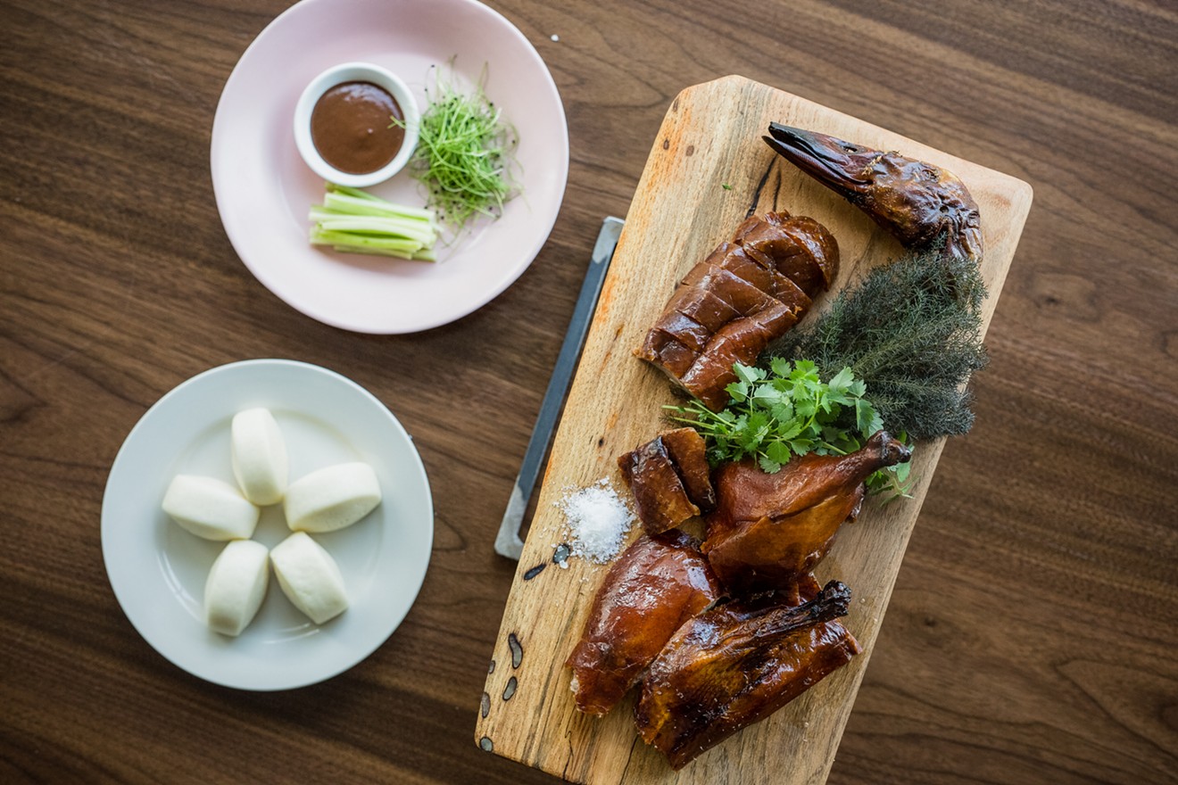 Chef Angela Hernandez's Cantonese roast duck is one of the showpiece dishes at Fine China, opening this month at the Statler.