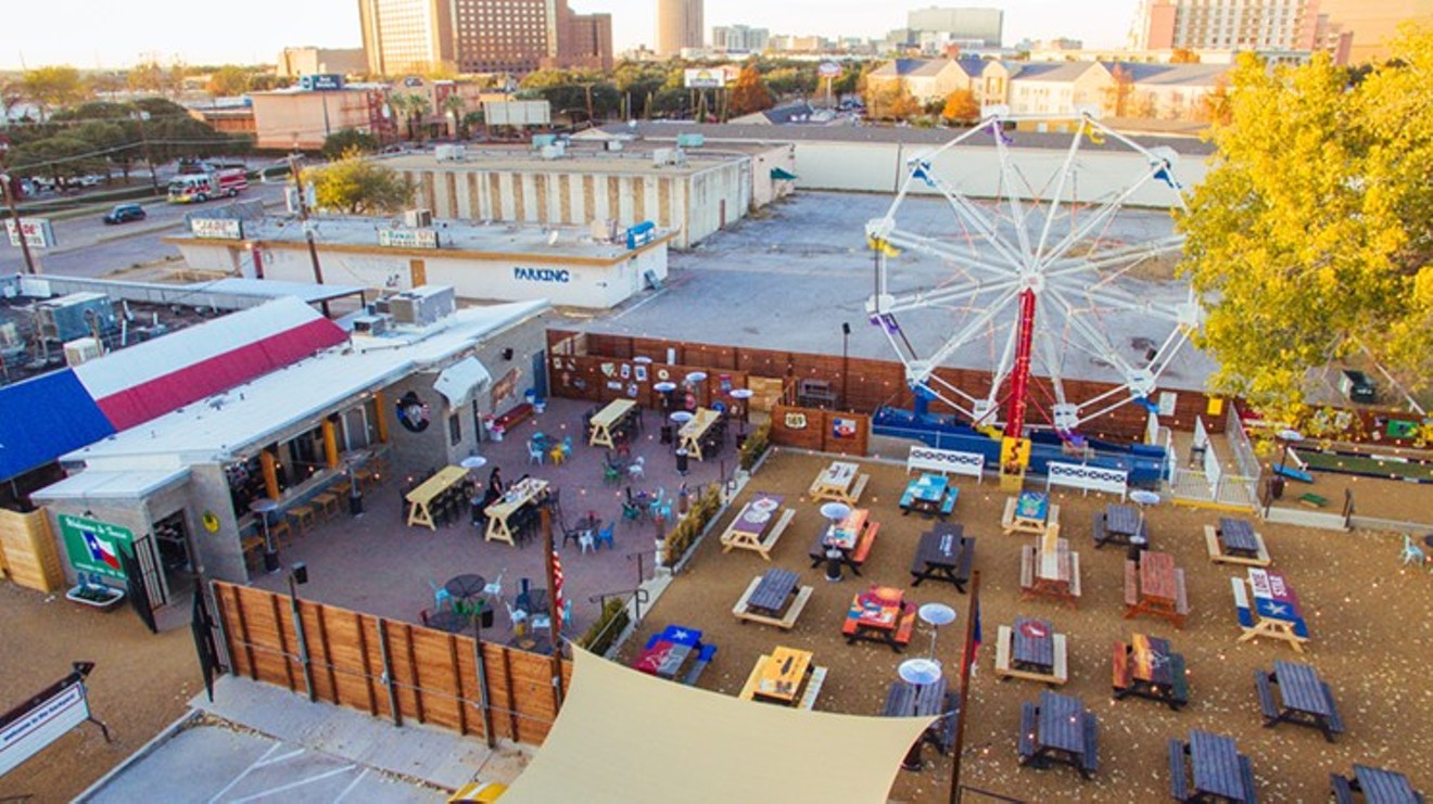 Treat your visitors to real-deal Texas barbecue with live music and a working Ferris wheel at Ferris Wheelers.