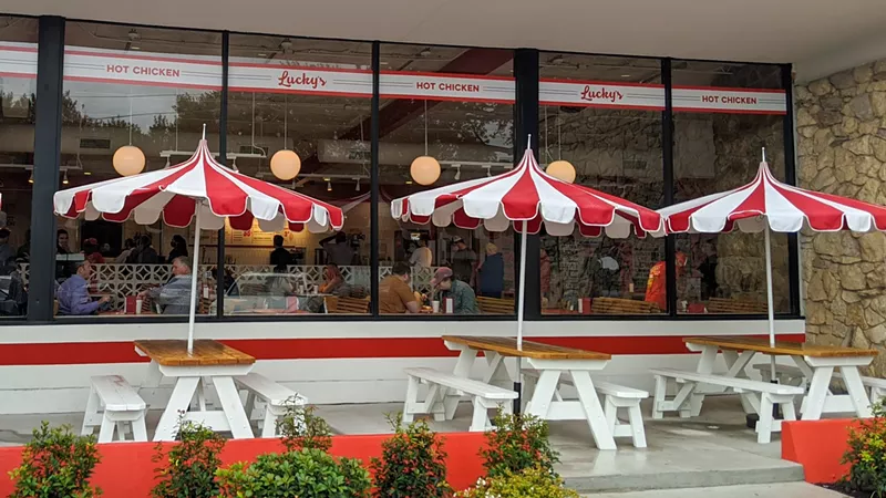 Lucky's sits on Gaston Avenue.