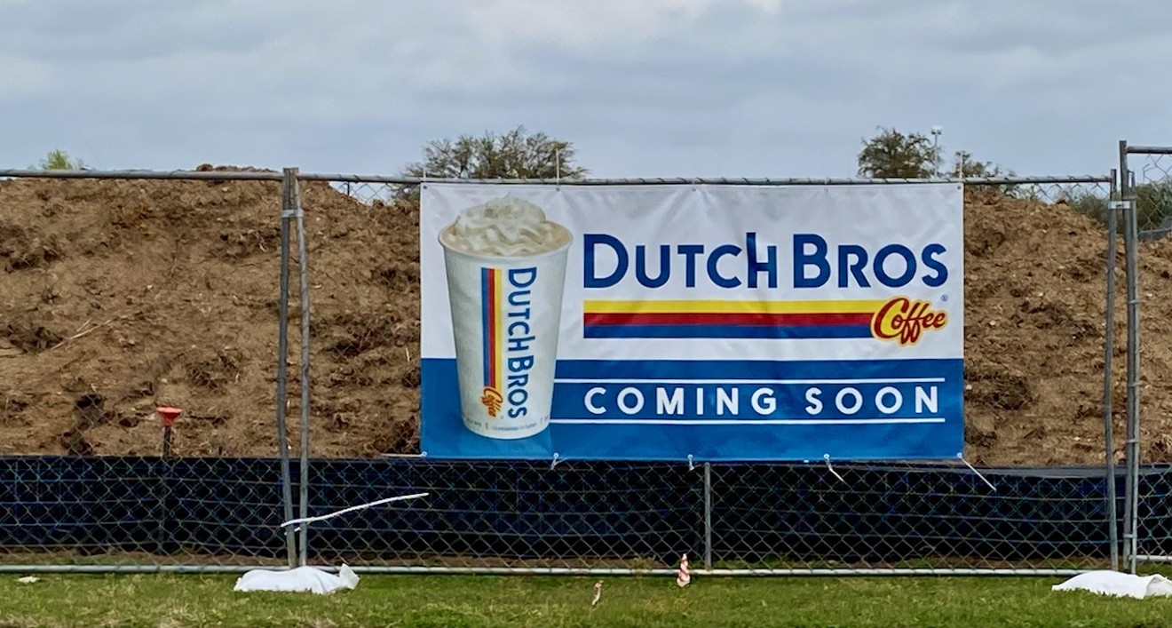 New Dutch Bros location coming soon sign