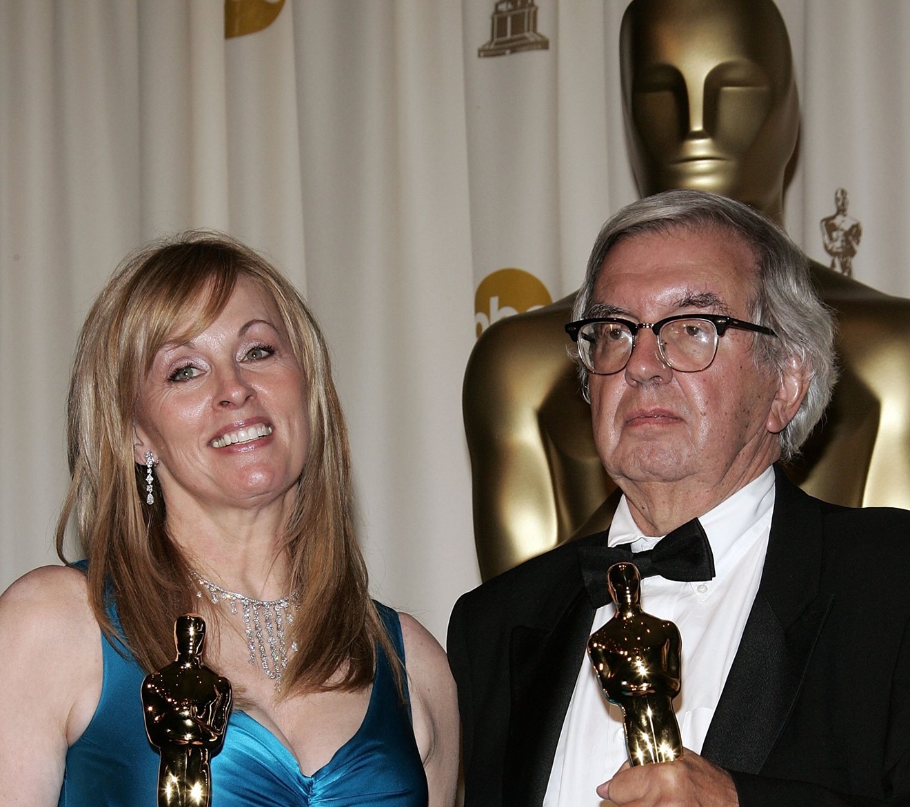Diana Ossana and Larry McMurtry at the Oscars.