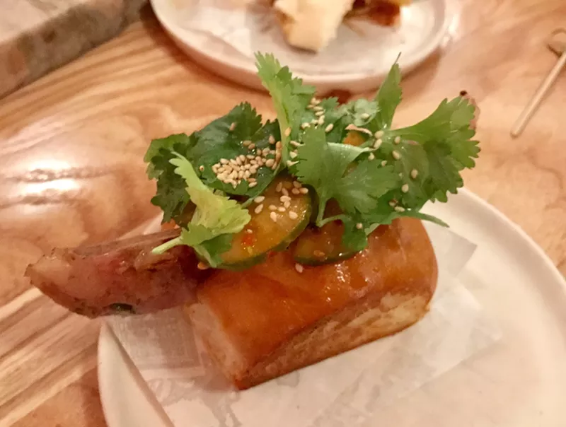 100 Favorite Dishes The Banh Mi Japadog at Top Knot Dallas Observer