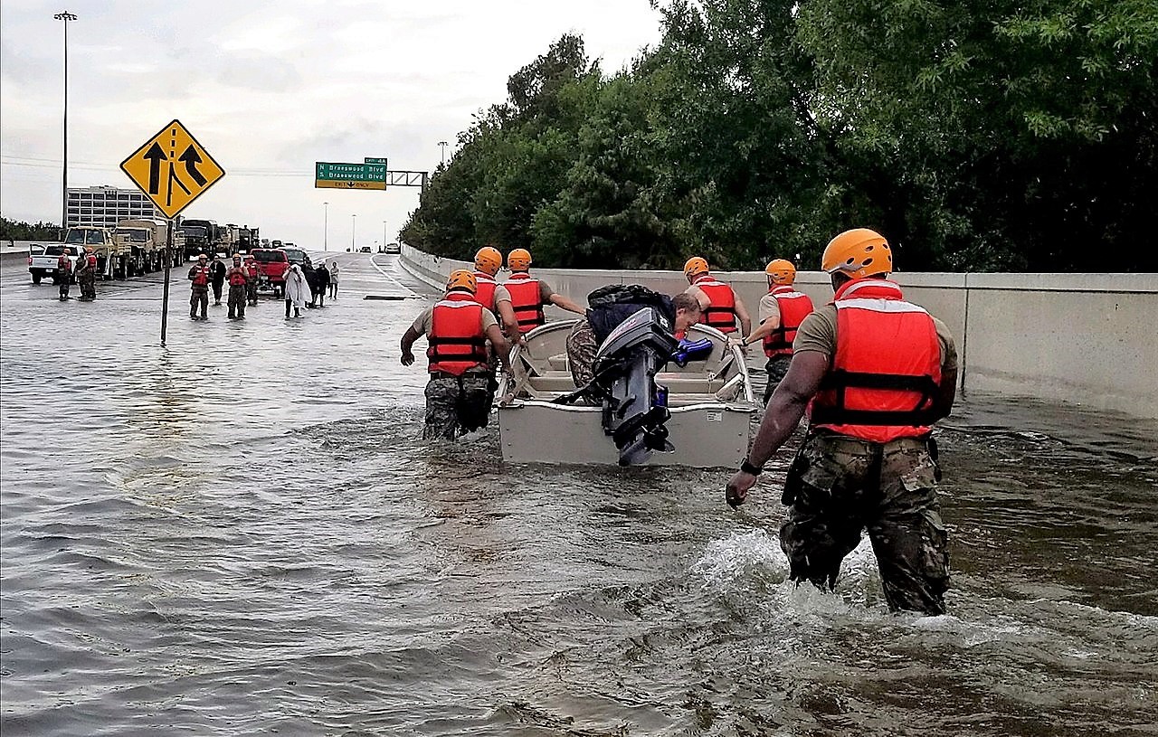 National Guard troops were deployed in Houston during Harvey.