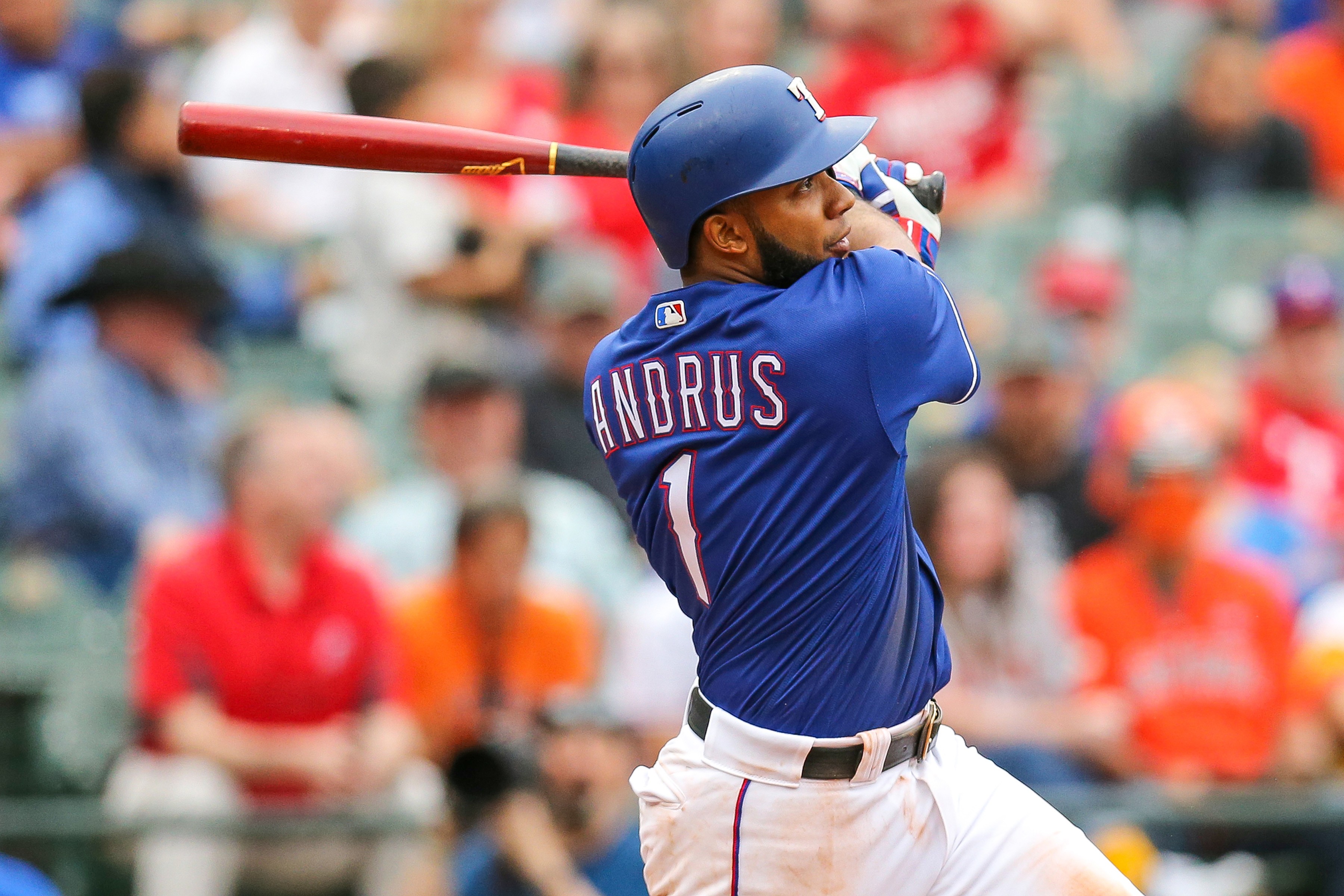 Elvis Andrus hit by pitch, suffers fractured right elbow - NBC Sports