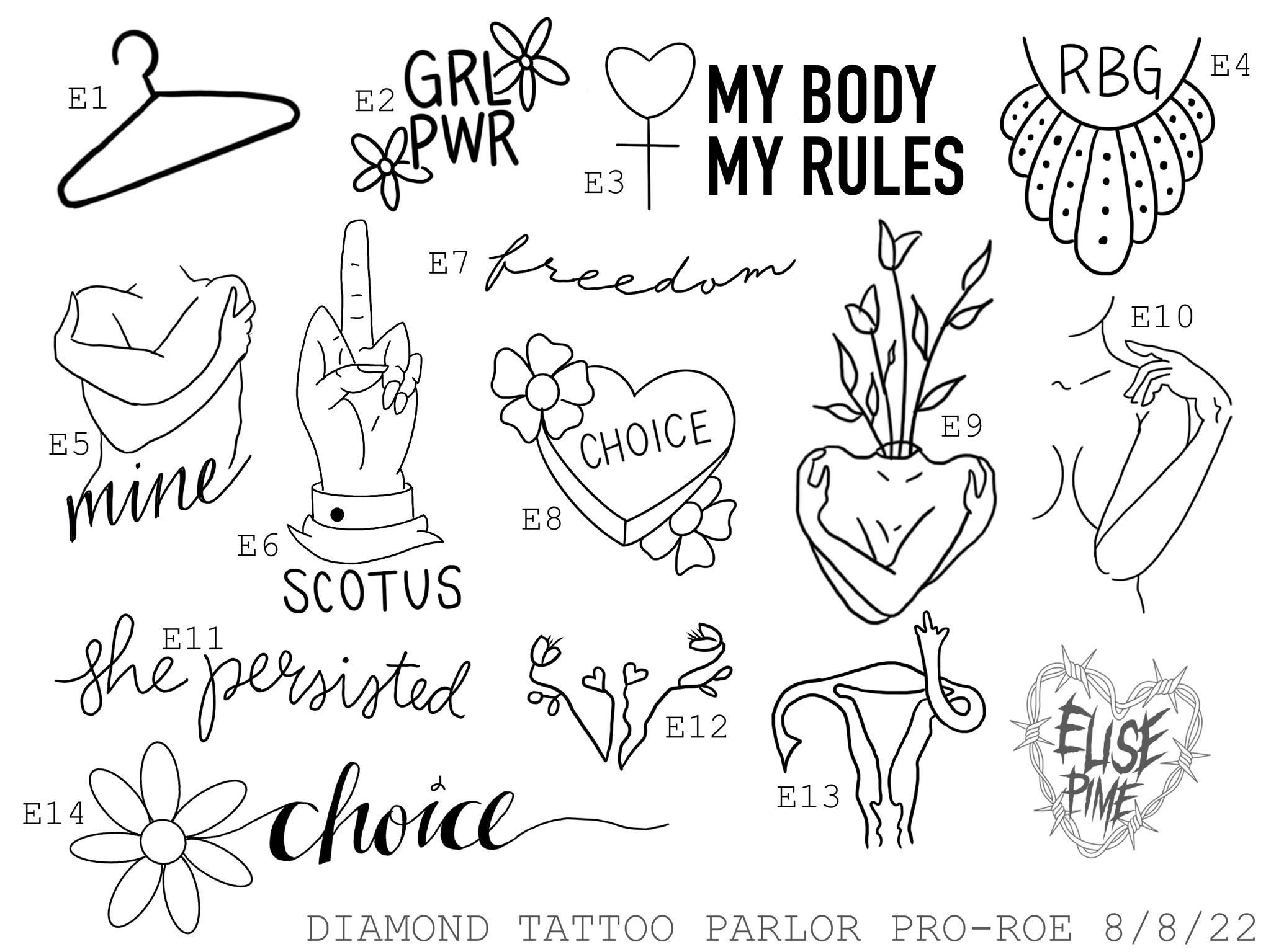 Buy Prochoice Tattoo Hanger Tattoo We Will Not Go Back Online in India   Etsy