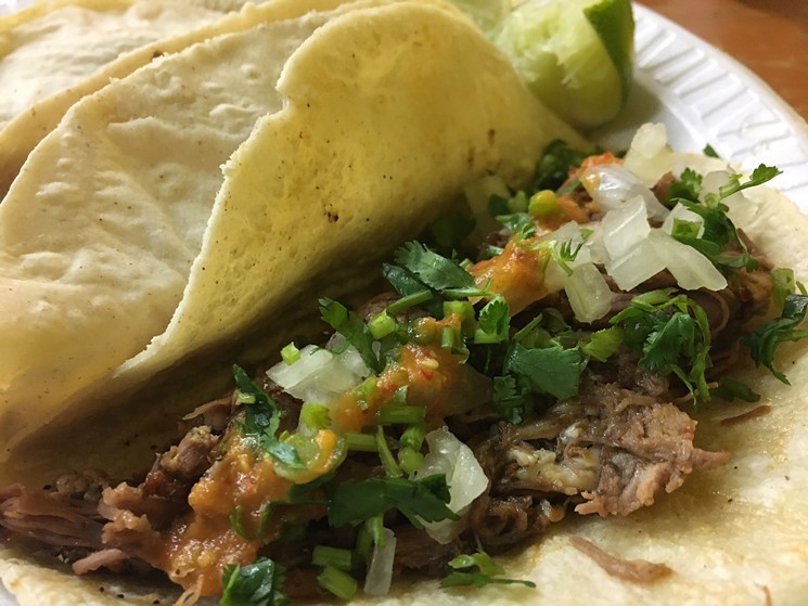 These barbacoa tacos at Barbacoa Estilo Hidalgo are some of the best in Dallas.
