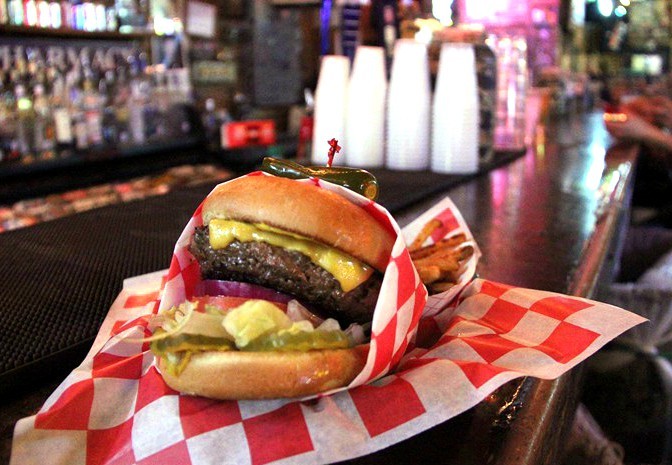 The burger at Adair's Saloon will only set you back $7.50.