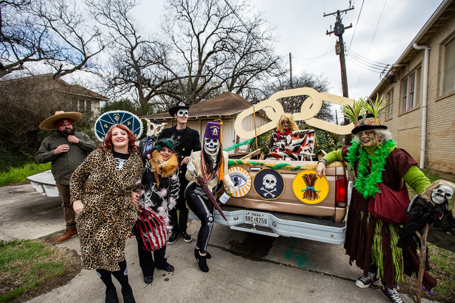 Freezing but Partying The Oak Cliff Mardi Gras Parade Dallas Observer